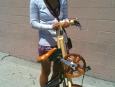 Yvonne loves her new STRiDA LT Folding Bike
